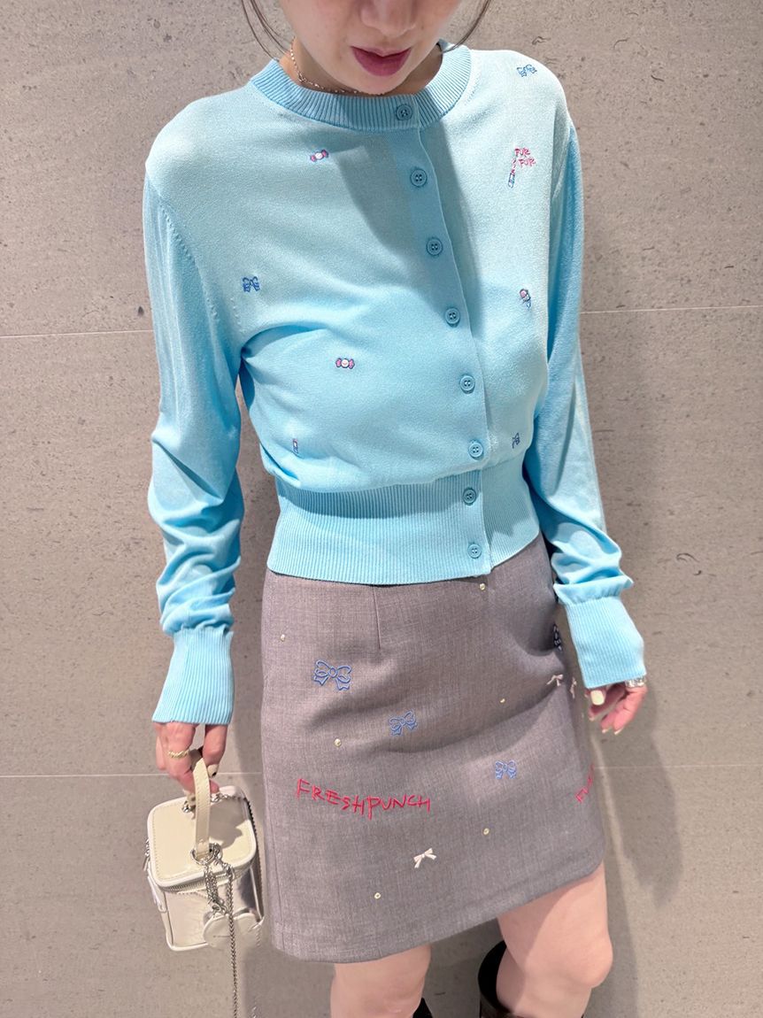 FURFUR「FRESH PUNCH 刺繍カーディガン」|カーディガン|