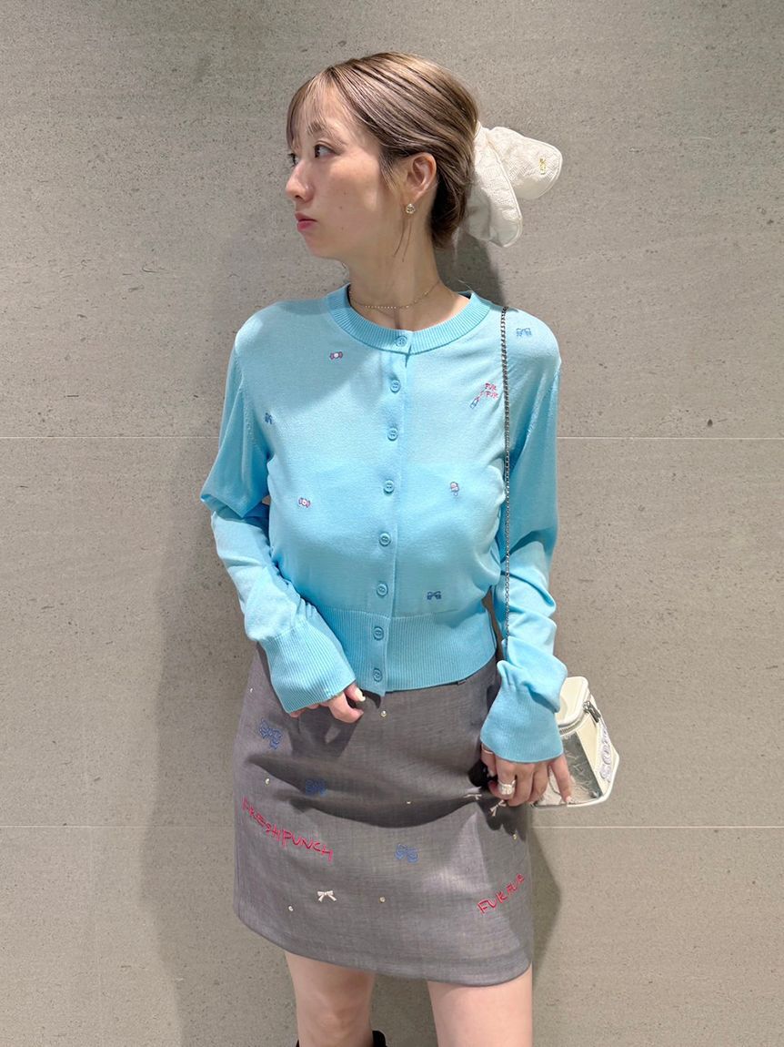 FURFUR「FRESH PUNCH 刺繍カーディガン」|カーディガン|