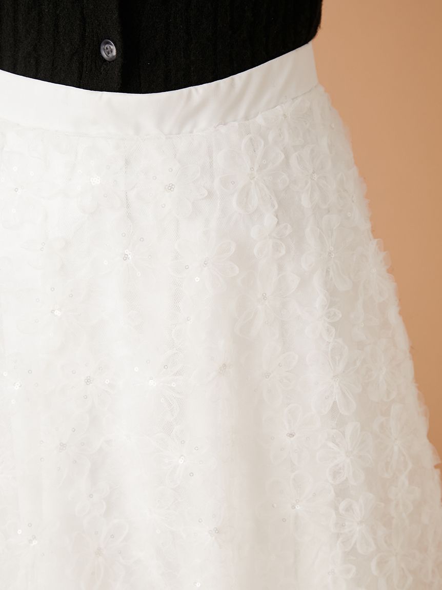 FURFUR「立体フラワーレーススカート」|スカート|