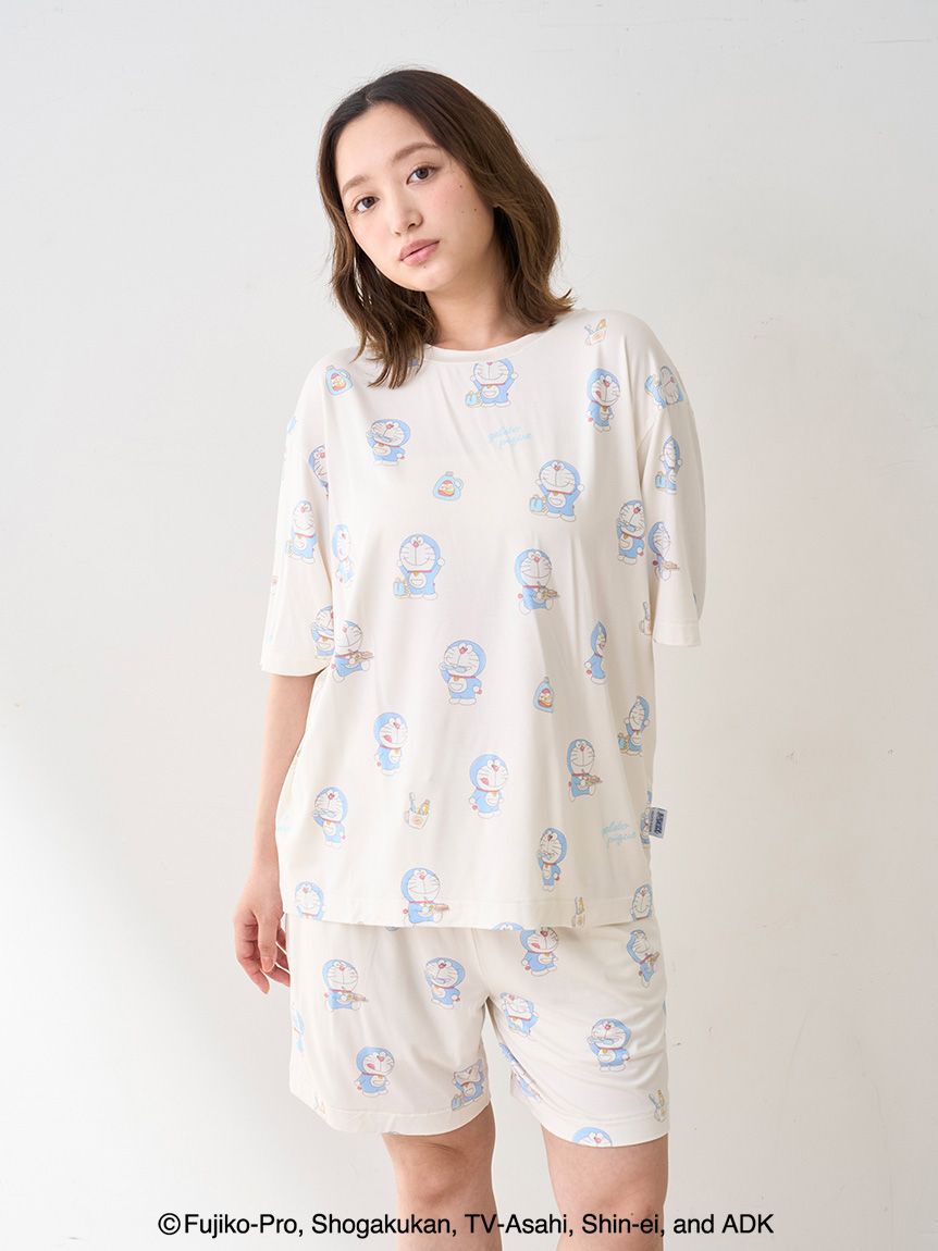gelato pique「【ドラえもん】【ユニセックス】おはようおやすみTシャツ」|ルームウェア|