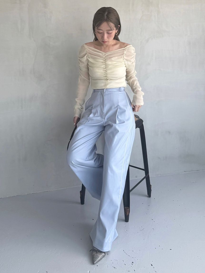 SNIDEL「タックラインパンツ」|チノ|