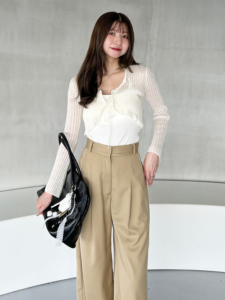 SNIDEL「タックラインパンツ」|チノ|