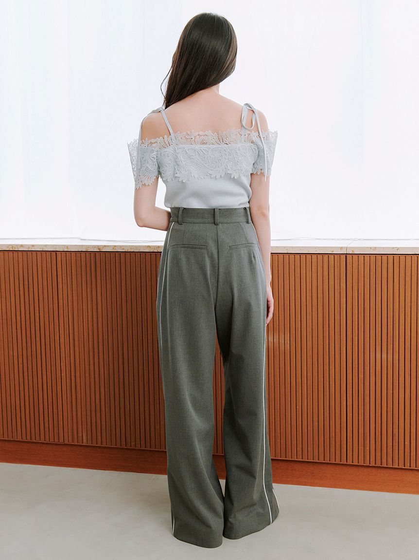 SNIDEL「タックラインパンツ」|チノ|