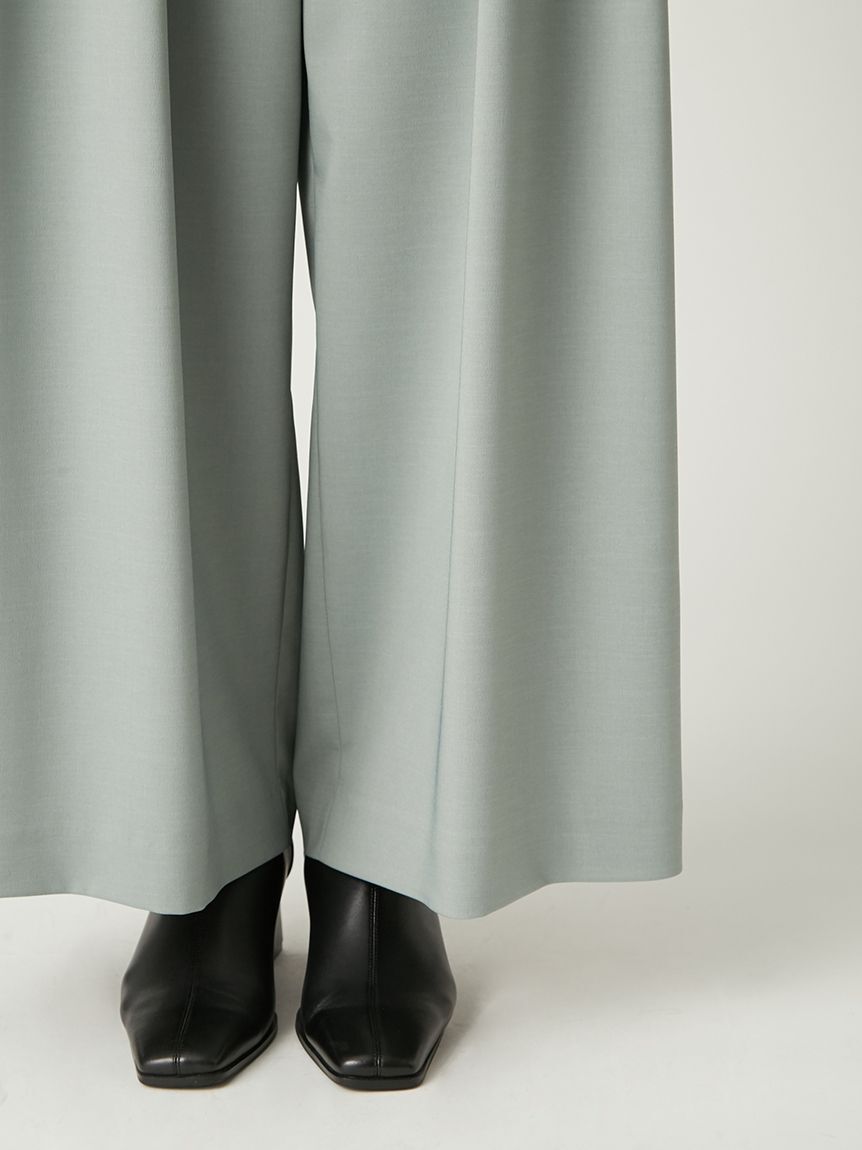 FRAY I.D「ベルト付きタックワイドパンツ」|チノ|