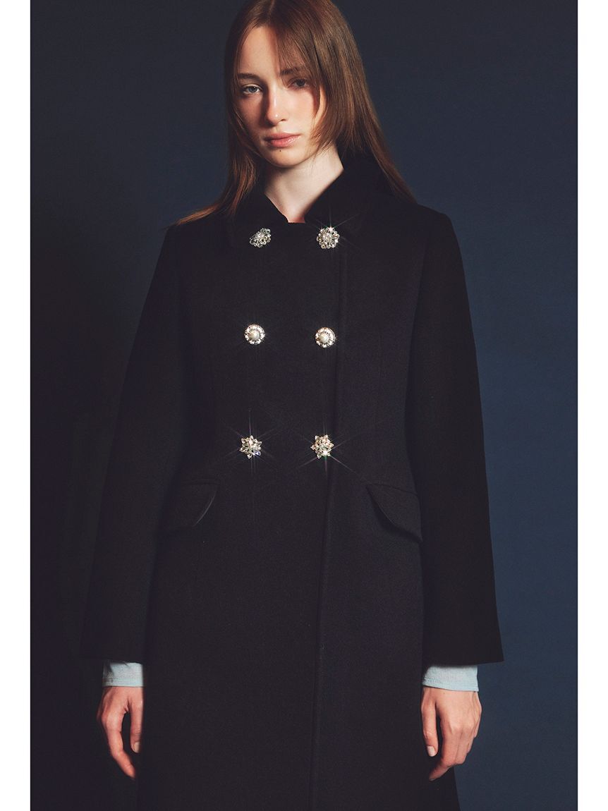 L.B CANDY STOCK]ダブルビジューミディコート（LILY BROWN）｜ルミネの