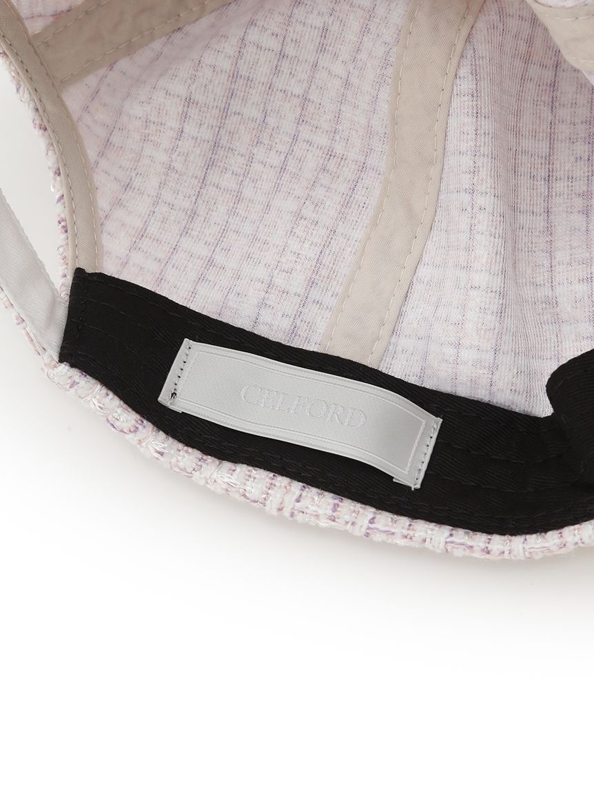 CELFORD「ロゴメタル付きツイードキャップ」|キャップ・キャスケット|