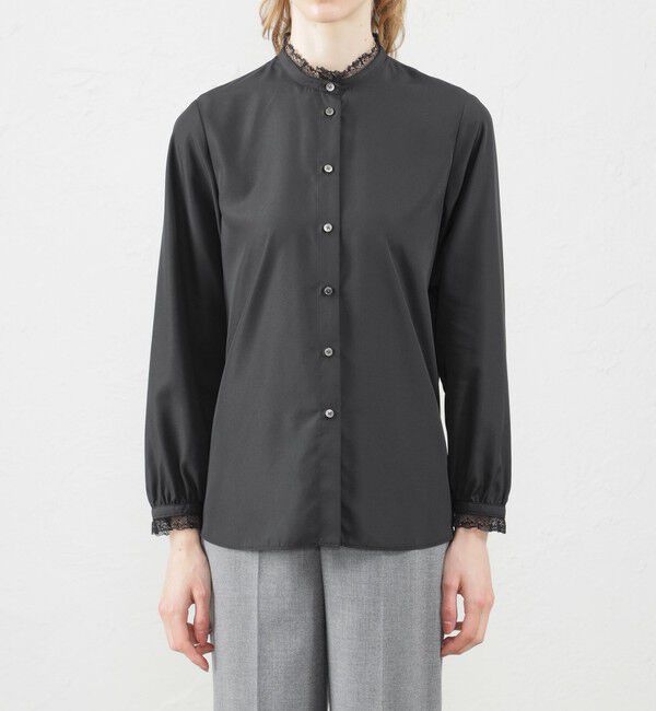 MACKINTOSH PHILOSOPHY「スタンドカラーレースブラウス」|シャツ・ブラウス|
