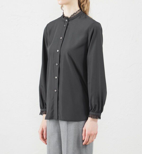 MACKINTOSH PHILOSOPHY「スタンドカラーレースブラウス」|シャツ・ブラウス|