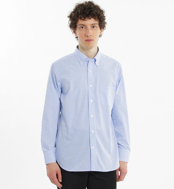 MACKINTOSH PHILOSOPHY「長袖ボタンダウンドレスシャツ オックス/ストライプ/チェック」|シャツ・ブラウス|ストライプ