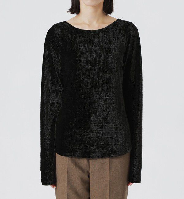  「バックオープンベロアトップス」|Tシャツ・カットソー|