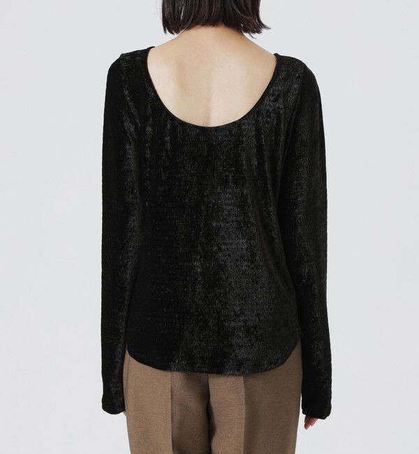  「バックオープンベロアトップス」|Tシャツ・カットソー|