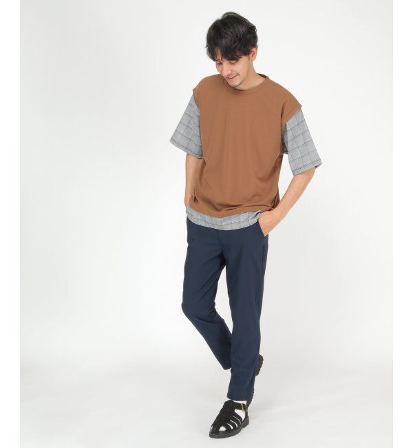 ikka「シアサッカーアンクルパンツ」|その他|