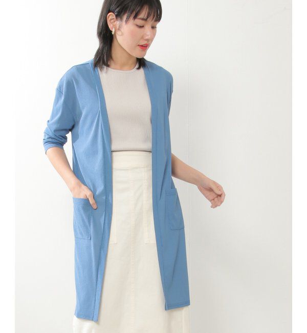ikka「サラッとシアーロングカーディガン」|カーディガン|