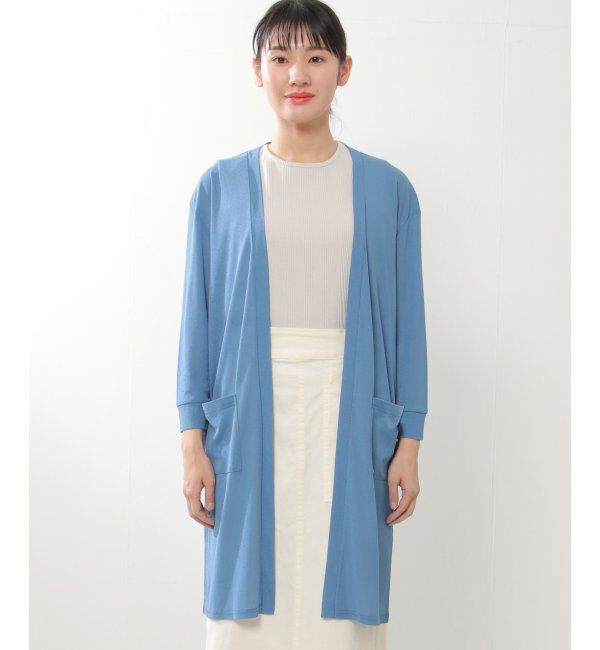 ikka「サラッとシアーロングカーディガン」|カーディガン|
