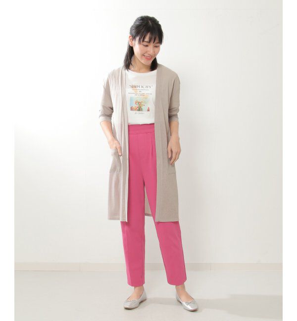 ikka「サラッとシアーロングカーディガン」|カーディガン|