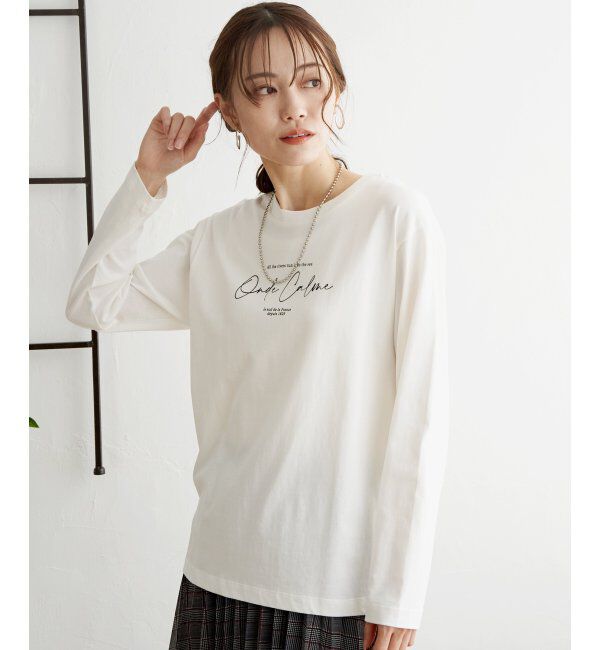 ikka「ロゴフォトプリントロンT」|Tシャツ・カットソー|ホワイト