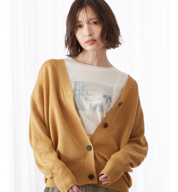 ikka「ロゴフォトプリントロンT」|Tシャツ・カットソー|