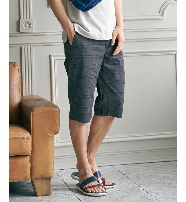 ikka「6.5分丈チェックドビーハーフパンツ」|その他|