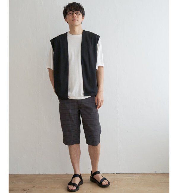 ikka「6.5分丈チェックドビーハーフパンツ」|その他|