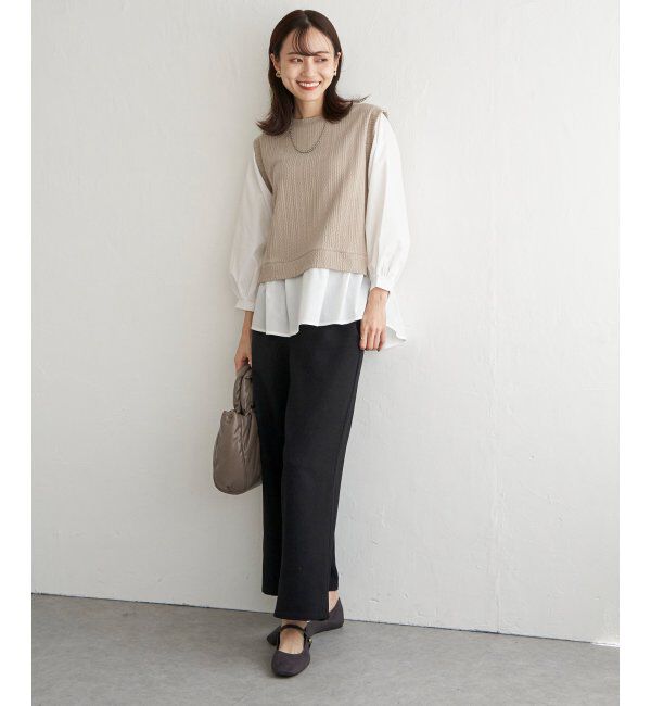 ikka「サイドベルトワイドパンツ」|その他|