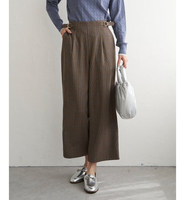 ikka「サイドベルトワイドパンツ」|その他|