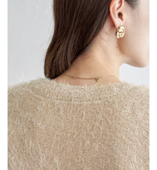 ikka「フェザーVネックベスト」|ニット・セーター|