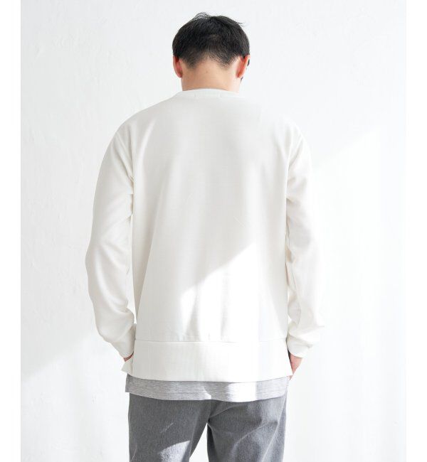 ikka「【抗菌防臭／吸水速乾】GOKU楽ダンボールフェイクプルオーバー」|パーカー|