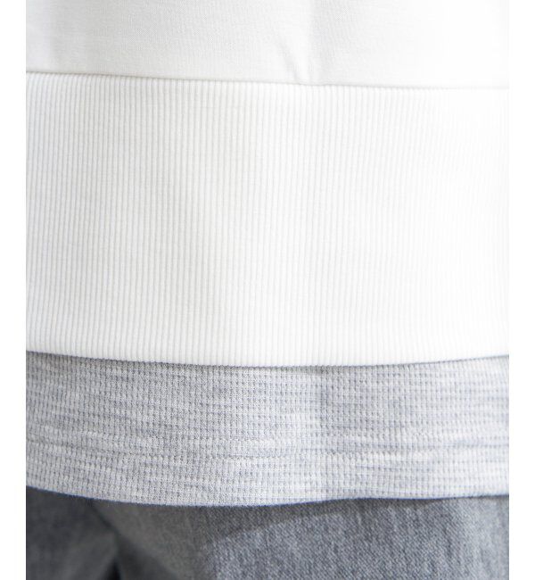 ikka「【抗菌防臭／吸水速乾】GOKU楽ダンボールフェイクプルオーバー」|パーカー|