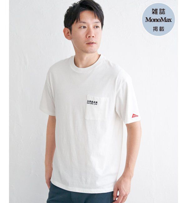 ikka「【雑誌MonoMax5月号掲載】URBAN NATURE LIFE アーバンネイチャーライフ 刺繍ポケットTシャツ」|Tシャツ・カットソー|ホワイト
