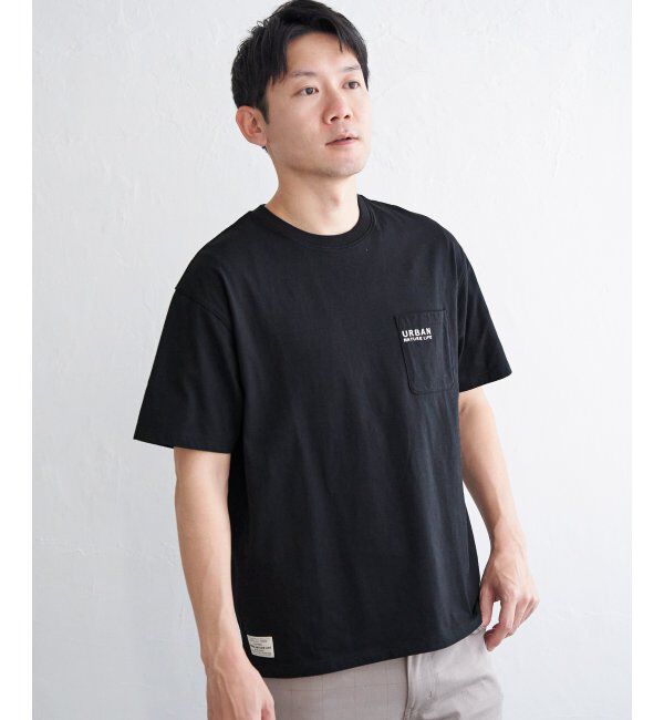 ikka「【雑誌MonoMax5月号掲載】URBAN NATURE LIFE アーバンネイチャーライフ 刺繍ポケットTシャツ」|Tシャツ・カットソー|