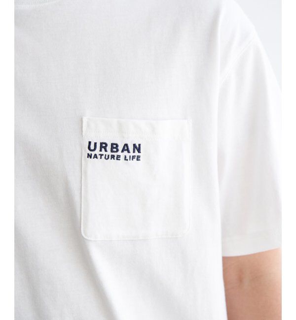 ikka「【雑誌MonoMax5月号掲載】URBAN NATURE LIFE アーバンネイチャーライフ 刺繍ポケットTシャツ」|Tシャツ・カットソー|