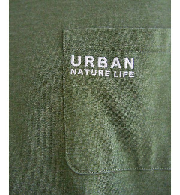 ikka「【雑誌MonoMax5月号掲載】URBAN NATURE LIFE アーバンネイチャーライフ 刺繍ポケットTシャツ」|Tシャツ・カットソー|