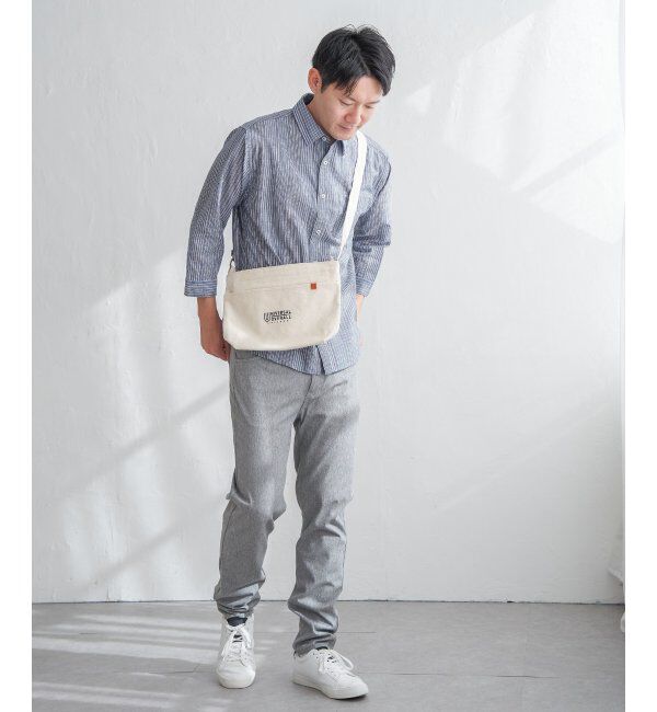 ikka「【吸水速乾】7分袖イージーケアリネンストライプシャツ」|シャツ・ブラウス|