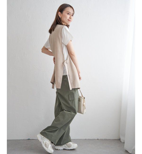 ikka「ノーカラーサイドスリットジレ」|ダウンベスト・ベスト|