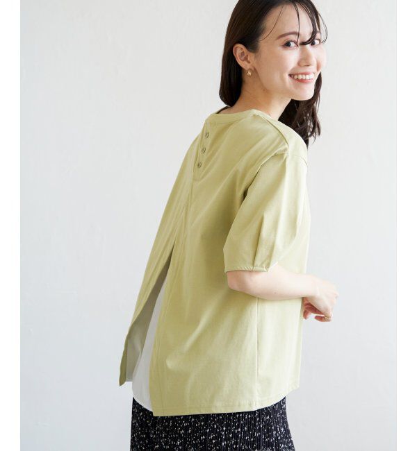 ikka「冷感バックシャンプルオーバー」|その他|グリーン