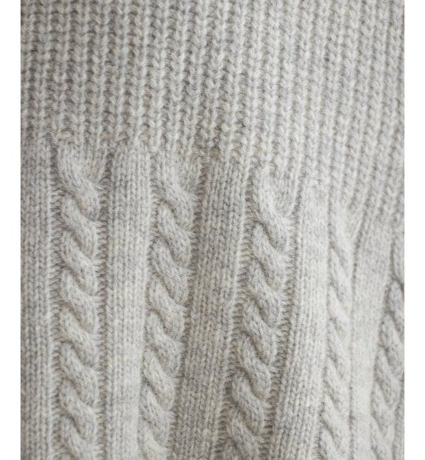 Lbc with Life「ウール混サイドリボンケーブルベスト」|ニット・セーター|