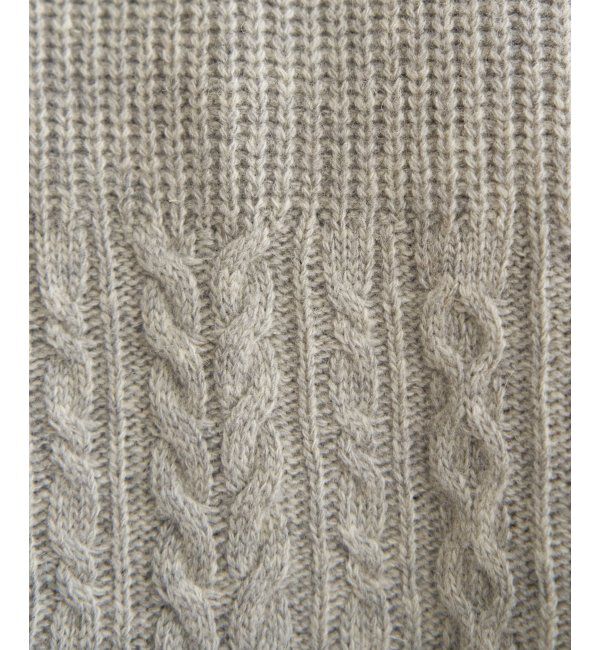 Lbc with Life「ウール混サイドリボンケーブルベスト」|ニット・セーター|