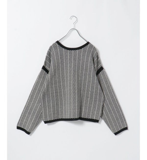 VENCE share style「ヘリンボーンジャガードカーディガン」|カーディガン|