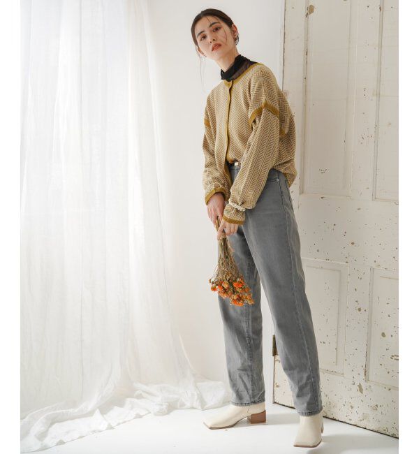 VENCE share style「ヘリンボーンジャガードカーディガン」|カーディガン|