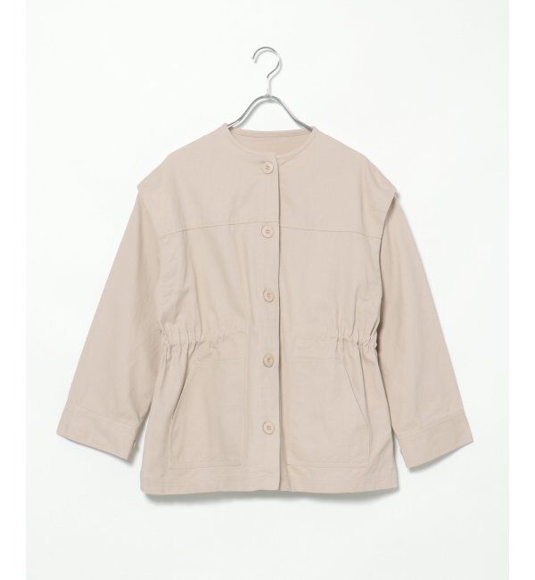 VENCE share style「ノーカラーマルチウェイジャケット」|ミリタリージャケット|