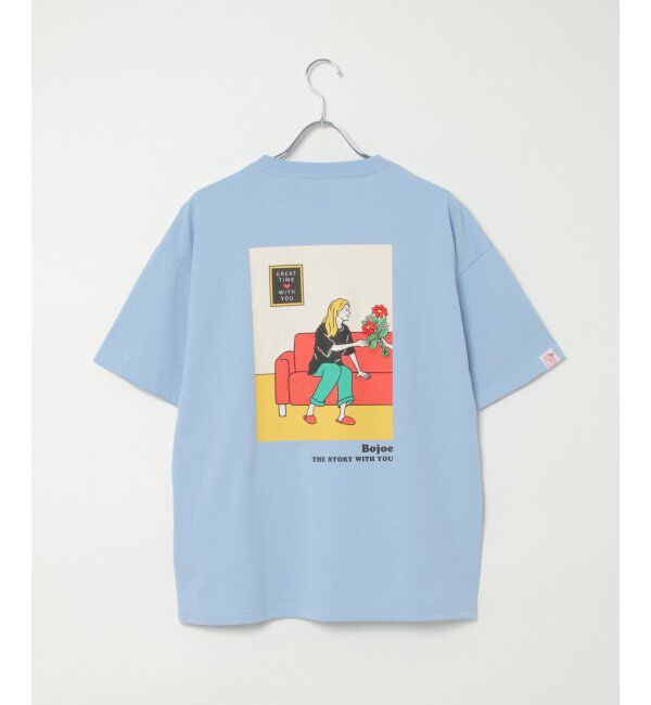 VENCE share style「花束刺繍女子Tシャツ」|Tシャツ・カットソー|ブルー