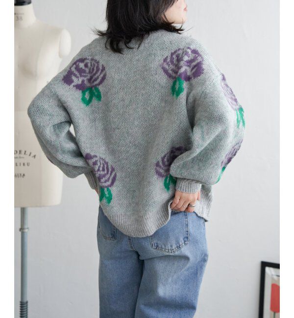 VENCE share style「花柄ジャガードニット」|ニット・セーター|