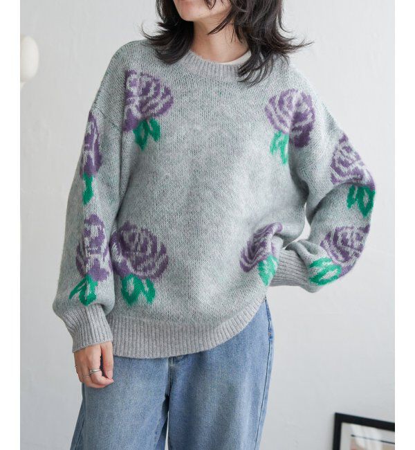 VENCE share style「花柄ジャガードニット」|ニット・セーター|