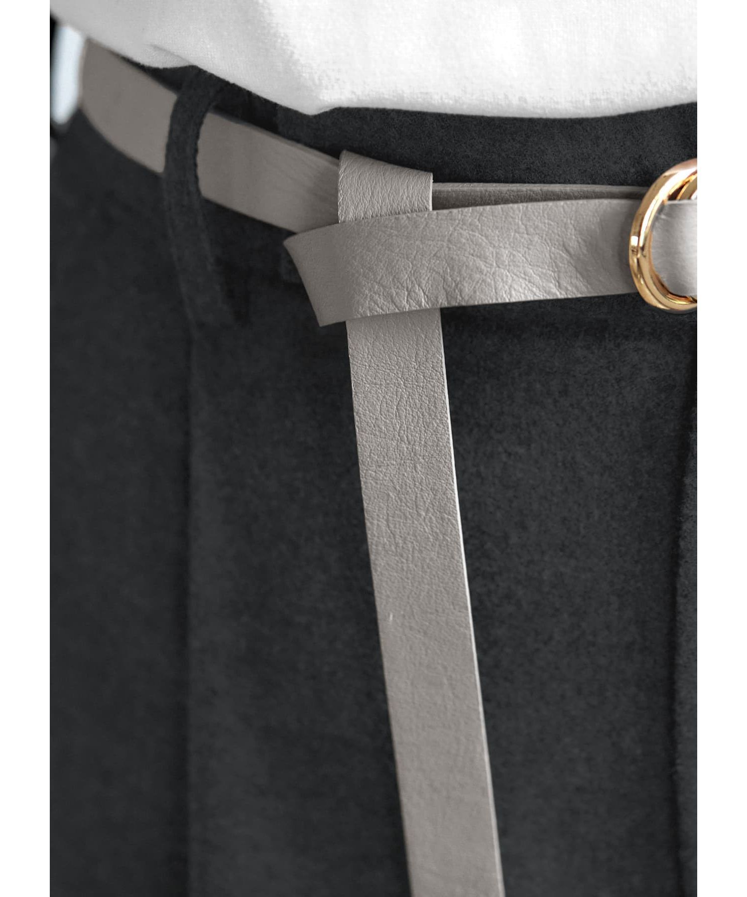 STYLE DELI「結ぶロングレザーベルト20mm／GD金具」|ベルト|