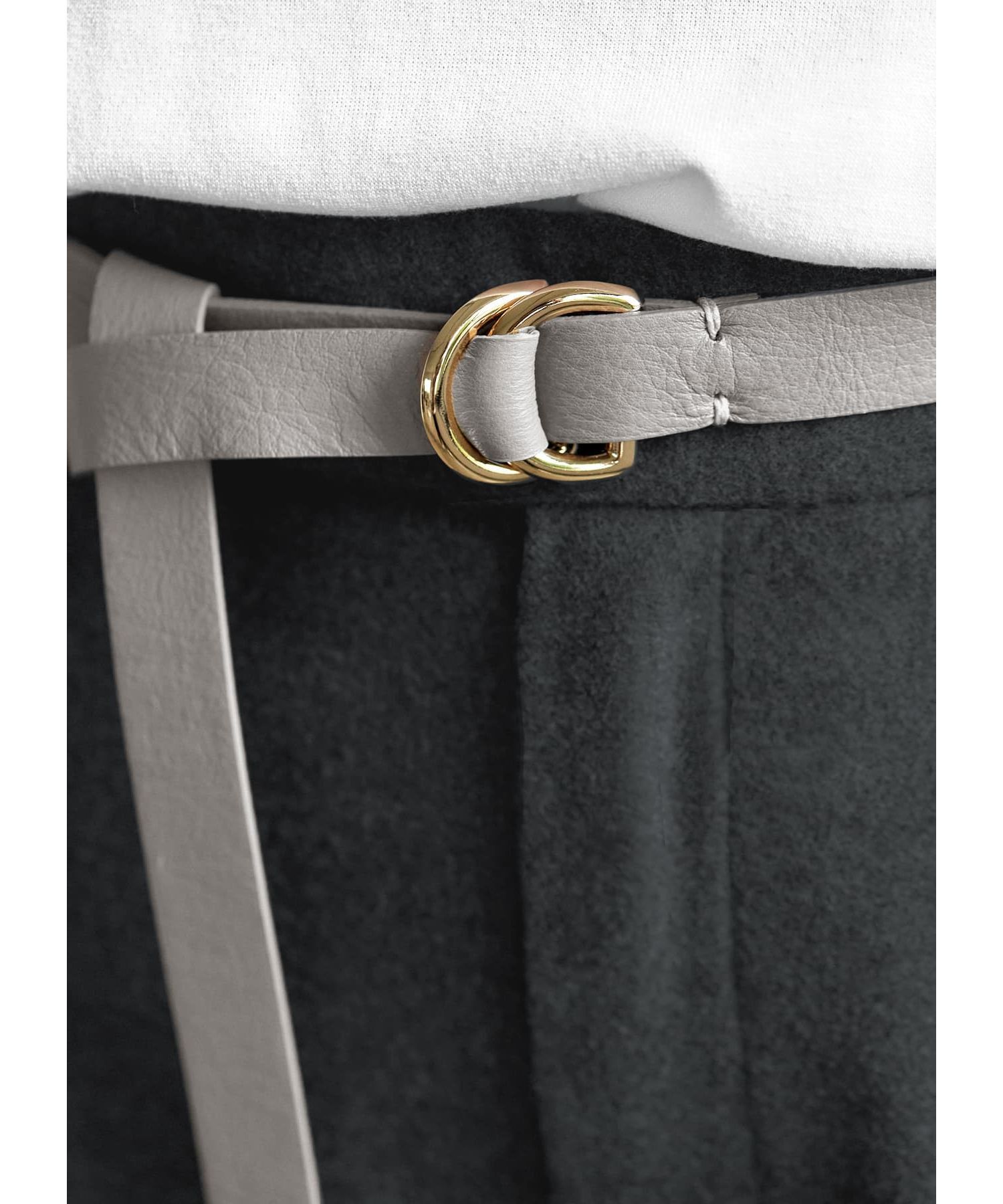 STYLE DELI「結ぶロングレザーベルト20mm／GD金具」|ベルト|