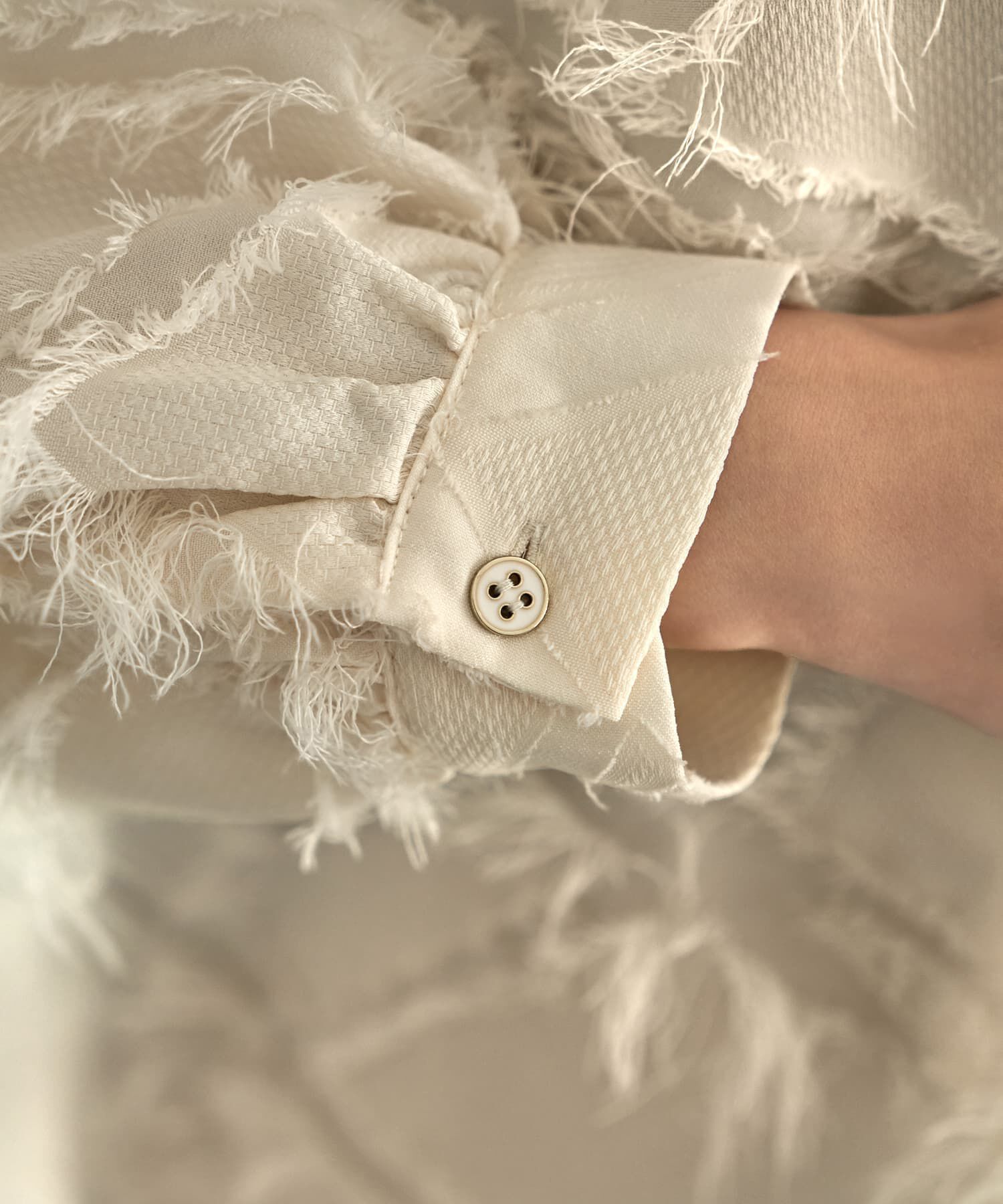 STYLE DELI「柄状ディコラティブフリンジブラウス」|シャツ・ブラウス|