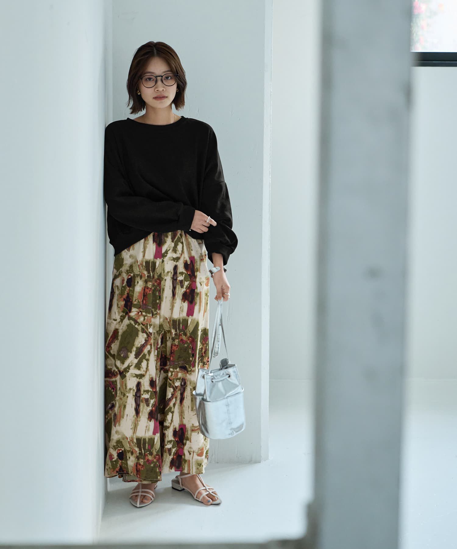 STYLE DELI「アート柄フレアワイドパンツ」|その他|