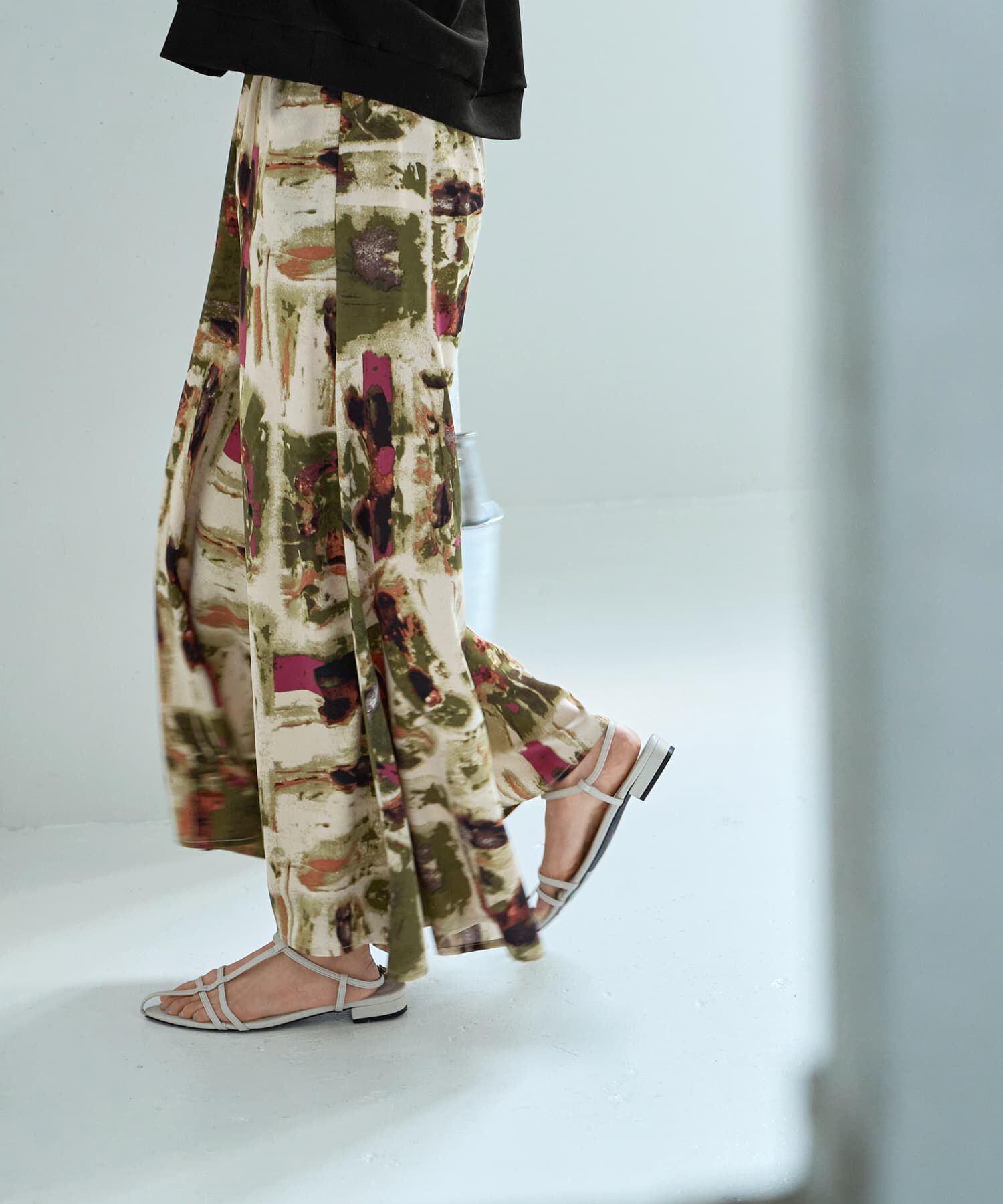 STYLE DELI「アート柄フレアワイドパンツ」|その他|