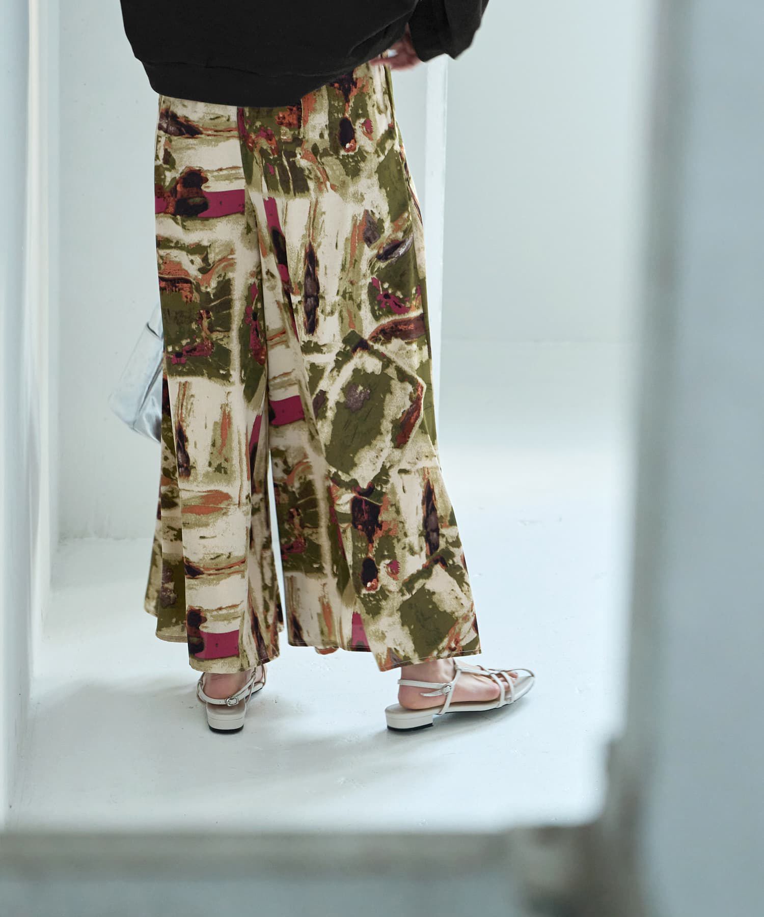 STYLE DELI「アート柄フレアワイドパンツ」|その他|