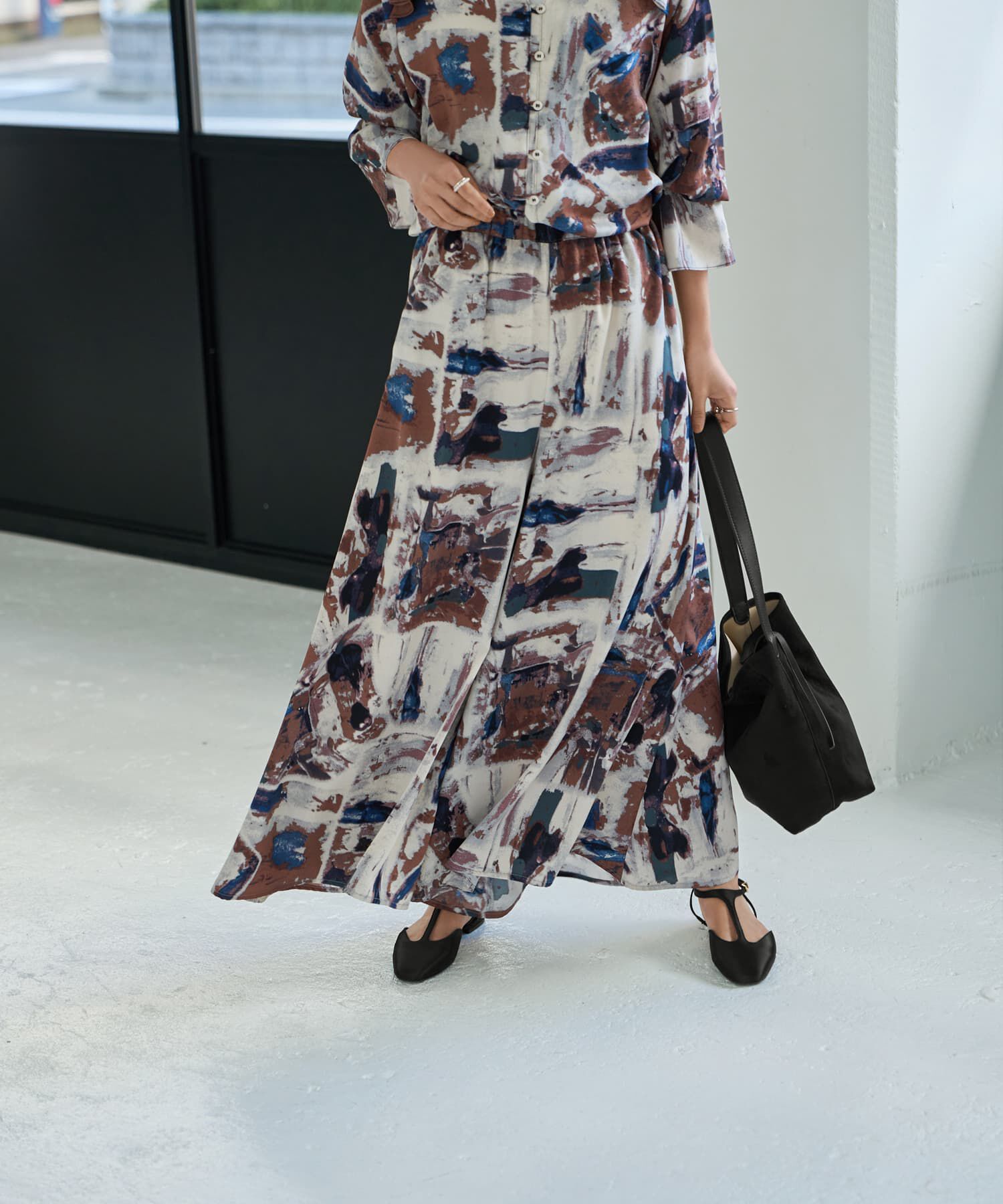 STYLE DELI「アート柄フレアワイドパンツ」|その他|